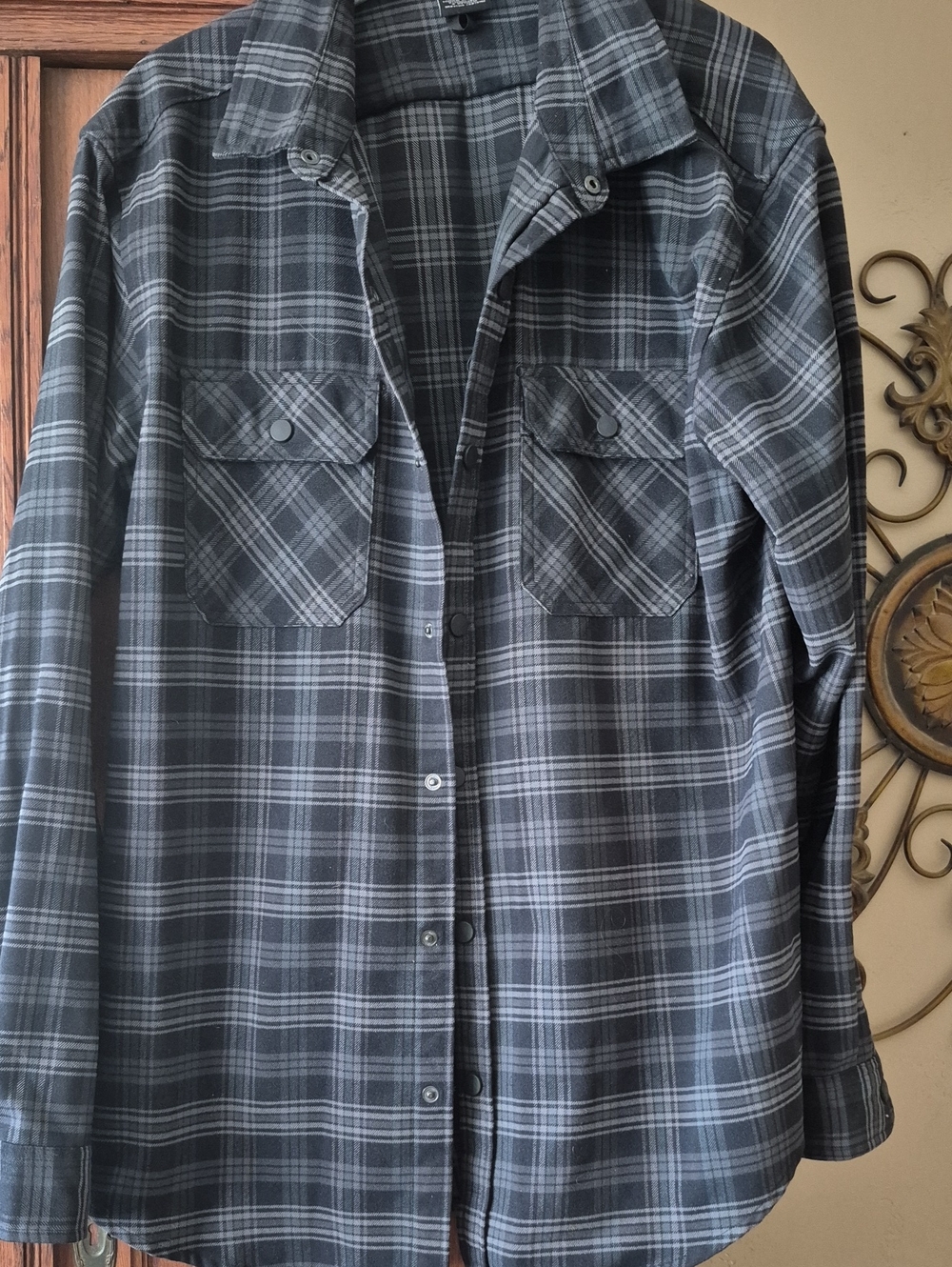 Burton Grey Plaid Lightweight Shirt Jacket